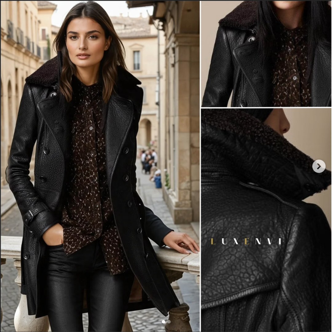 Celeste Prime - Trench - coat de luxe en cuir vegan