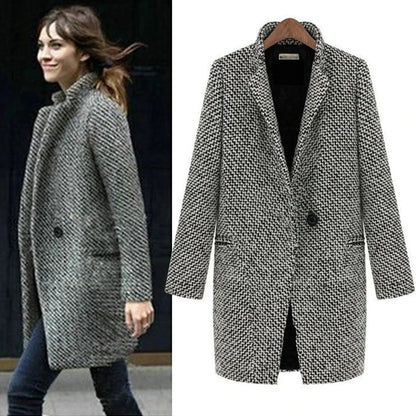 Cheska - Longue veste manteau en laine