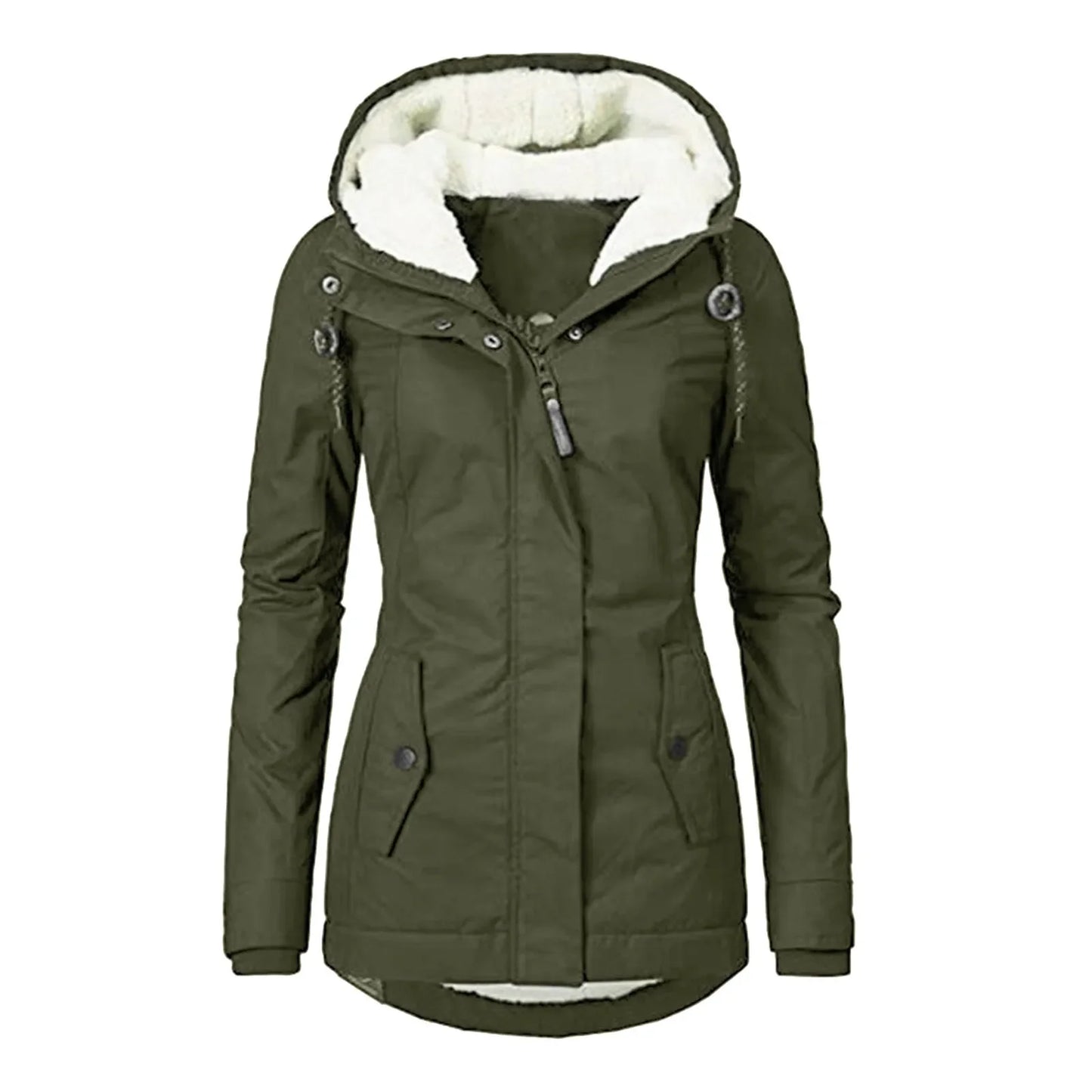 Parka doublée de polaire en velours